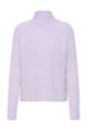 Mock-neck sweater with ribbed structure, Purple