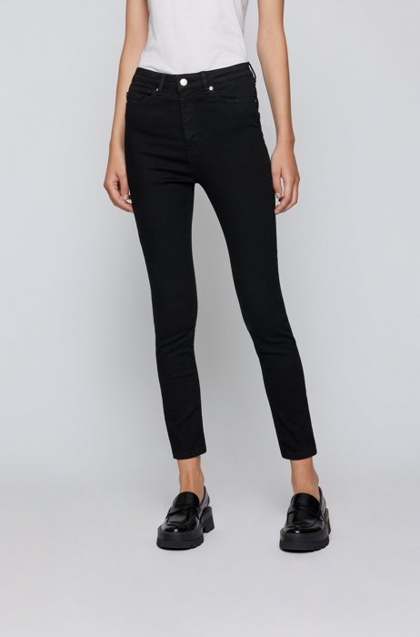 Super-skinny-fit jeans in Stay Black stretch denim, Schwarz