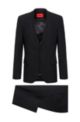 Extra-slim-fit suit in a performance wool blend, Black
