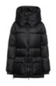 Relaxed-fit padded parka jacket in recycled fabric, Black