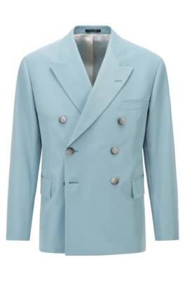 Veste croisée en twill italien