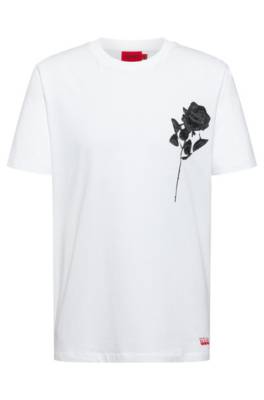 T-shirt Regular Fit en coton biologique avec imprimé rose