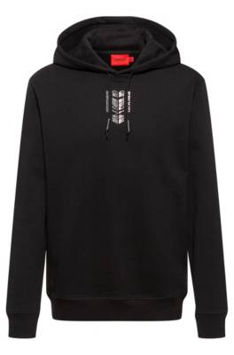 Sweat à capuche en coton biologique orné d’un imprimé emblématique de la collection