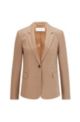 Regular-fit jacket in traceable stretch virgin wool, Light Brown