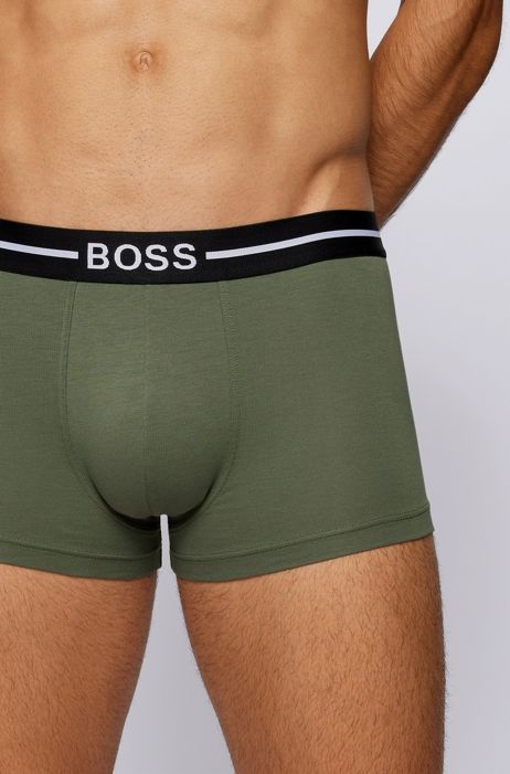 Hugo Boss Stripes Boxer Open Green