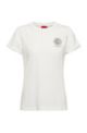 Slim-fit T-shirt in organic cotton with exclusive icon, White