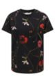 Regular-Fit T-Shirt aus Baumwoll-Jersey mit Blumen-Print, Gemustert