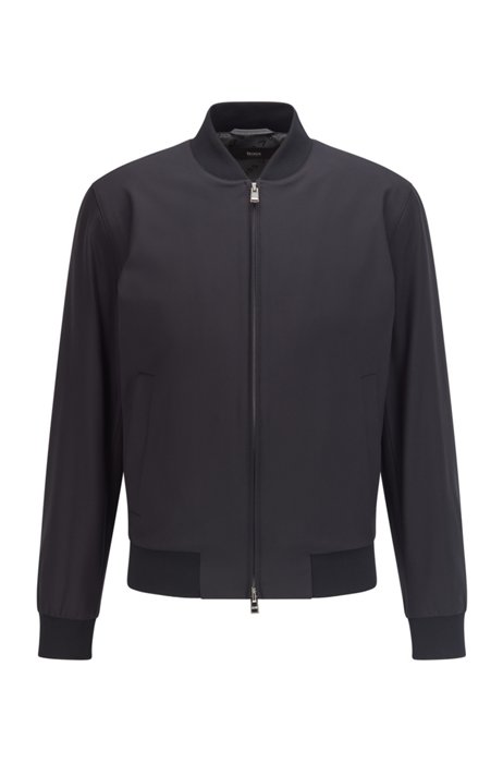 Slim-fit jacket in a blouson style, Black
