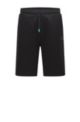 Relaxed-fit shorts with embroidered logo, Black