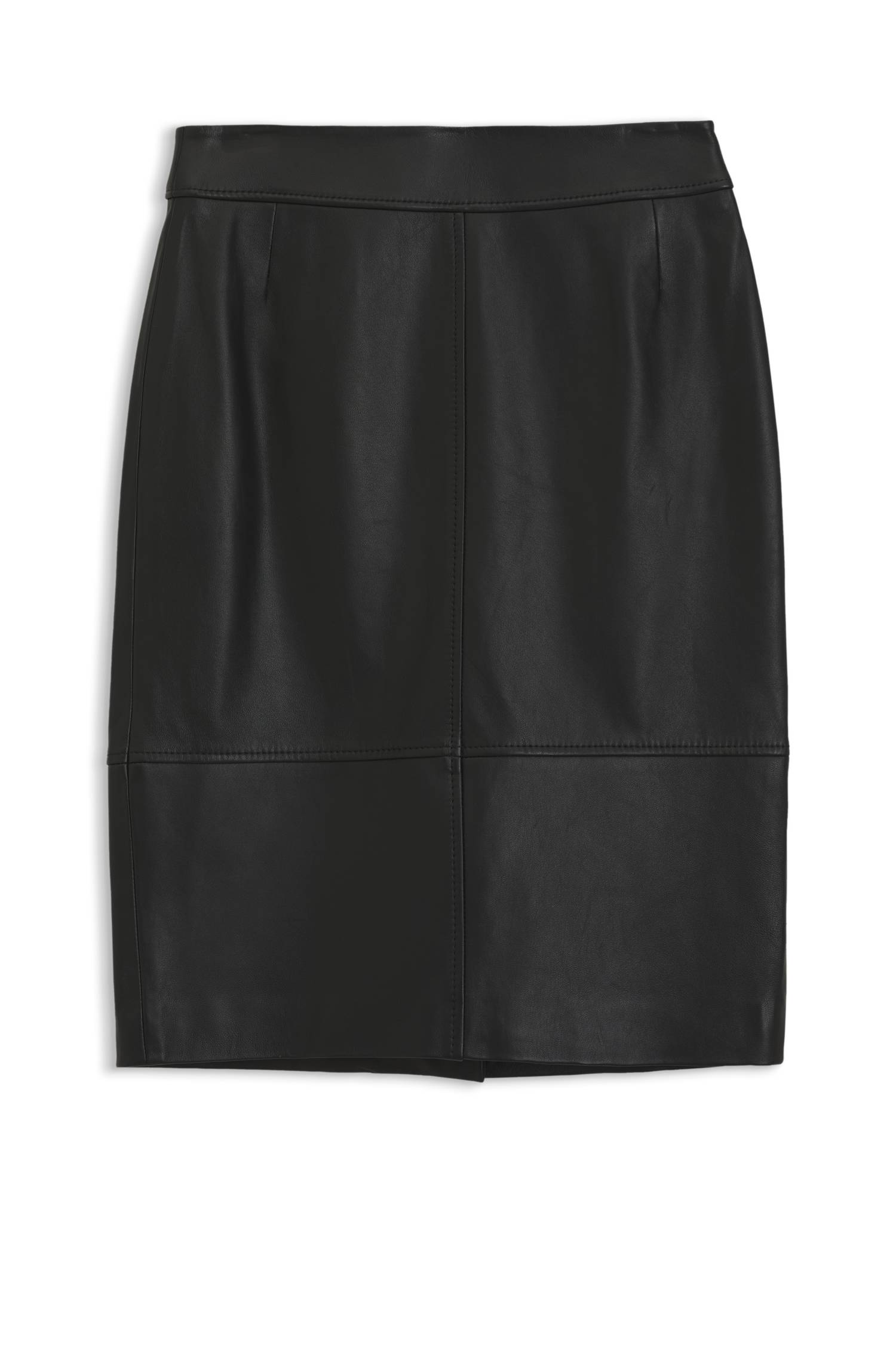 Boss Slim-fit pencil skirt in smooth leather kjolar dam – bild 4