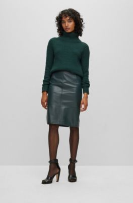 BOSS Green Metallic Midi Skirt