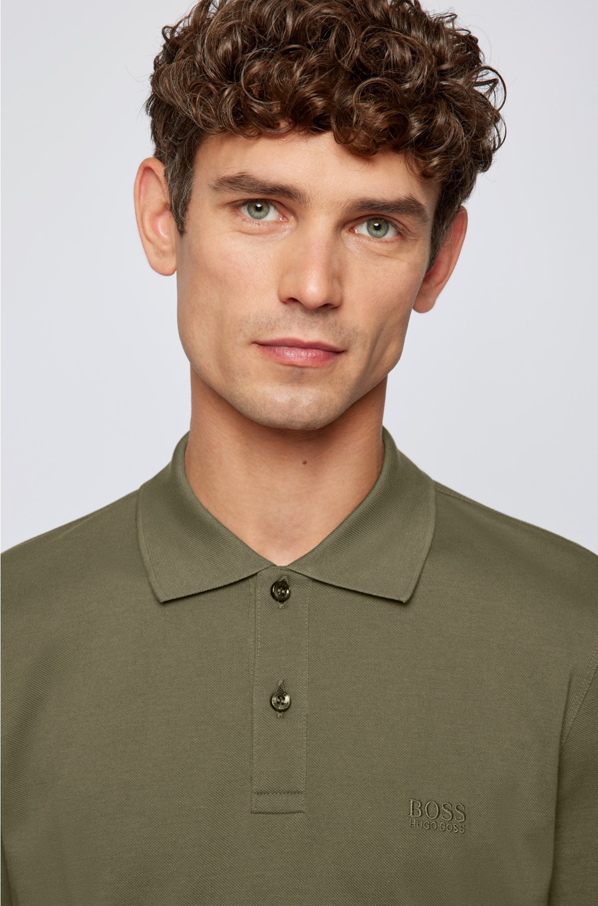 BOSS - Slim-fit polo shirt in cotton piqué