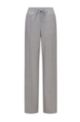 Relaxed-fit tracksuit bottoms in melange stretch fabric, Silver