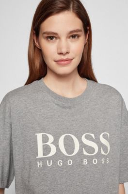 BOSS - Oversized-fit logo-T-shirt van 