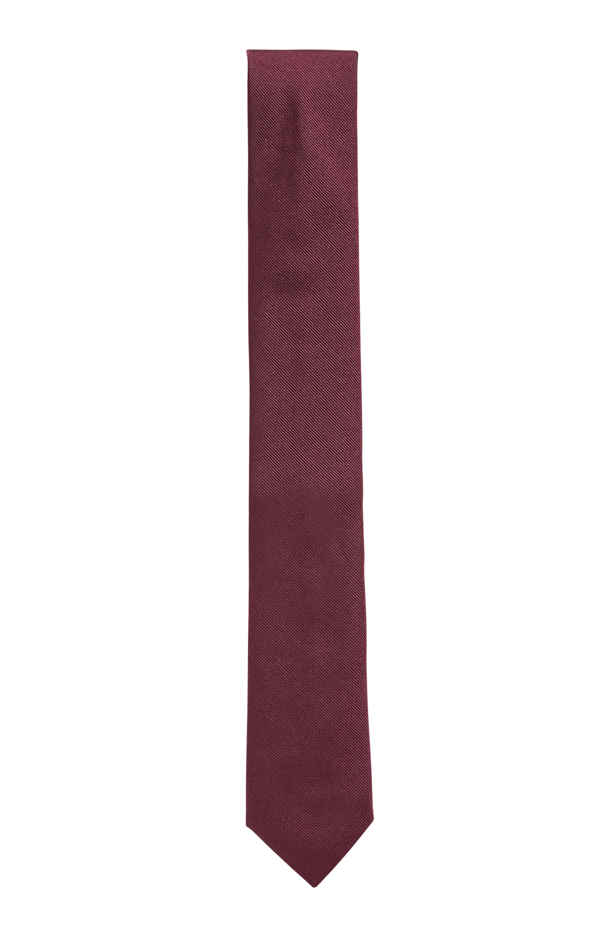 Italian-made tie in silk jacquard, Purple