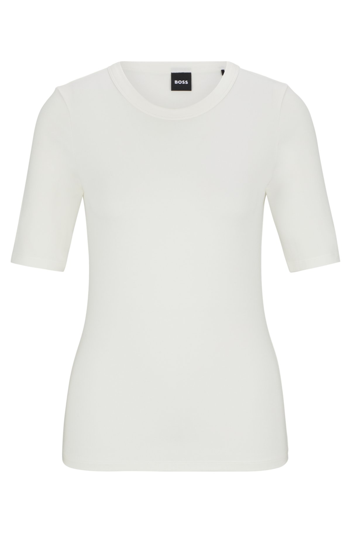 Slim-fit T-shirt in a stretch-modal blend, White