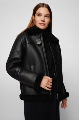 hugo boss shearling jacket