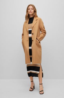 hugo boss camel coat womens