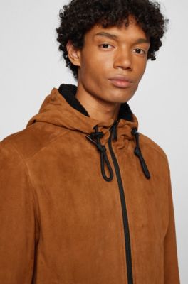 brown and orange jacket