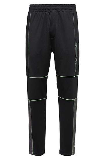 高性能弹力斜纹布常规版型运动裤,  001_Black