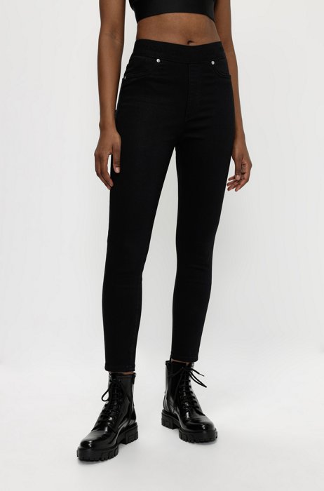 Skinny-fit jeans in black super-stretch denim, Black