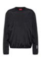 Relaxed-fit sweatshirt with logo print, Black
