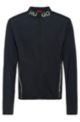 Zip-up sweatshirt with glow-in-the-dark logo, Black