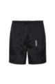 Relaxed-fit shorts with logo print, Black