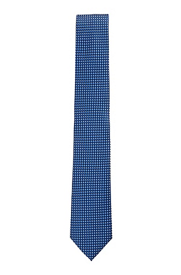意大利防水真丝提花领带,  407_Dark Blue
