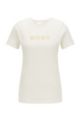 Organic-cotton logo T-shirt in a slim fit, White