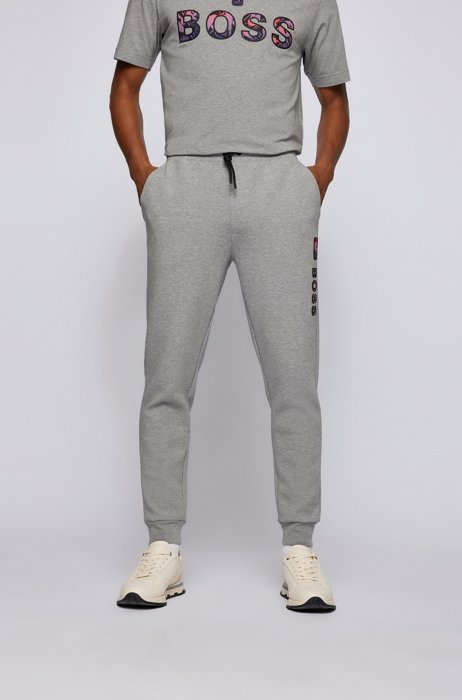 BOSS x NBA cotton-blend tracksuit bottoms with colourful branding, NBA Generic