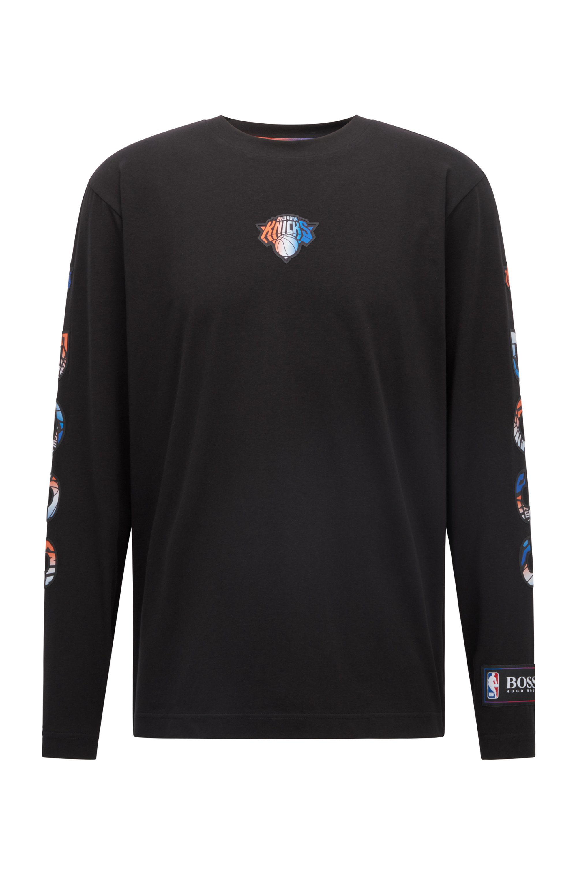 BOSS x NBA long-sleeved T-shirt with colorful branding, NBA Knicks