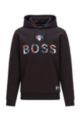 BOSS x NBA cotton-blend hoodie with colourful branding, NBA Knicks