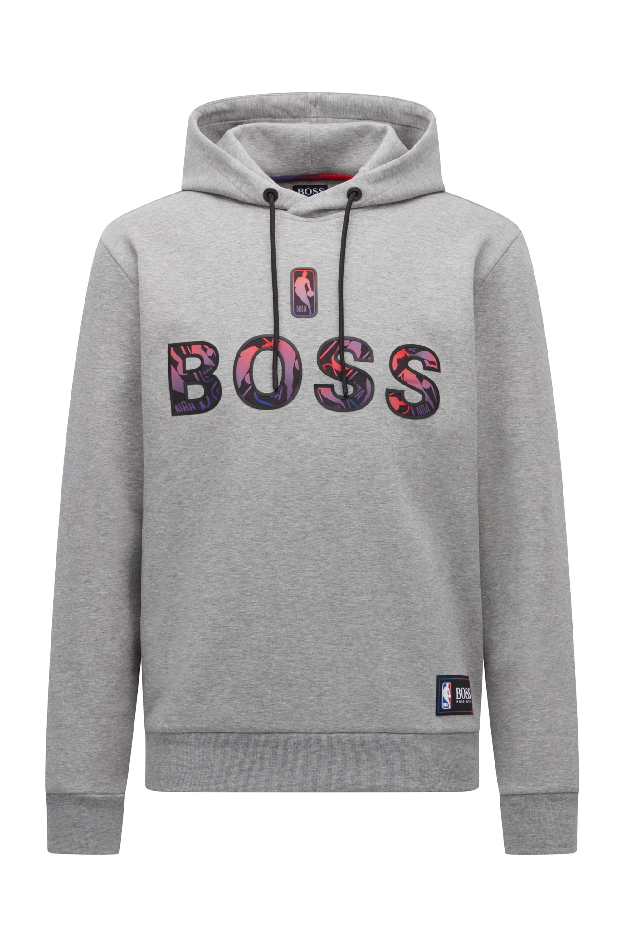 BOSS x NBA cotton-blend hoodie with colorful branding, NBA Generic