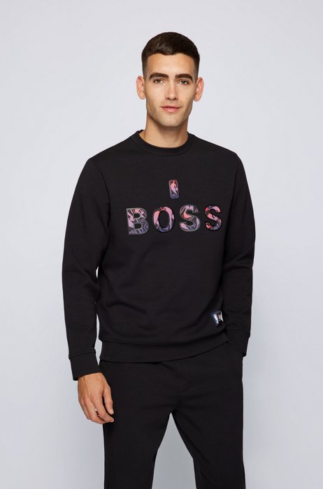BOSS x NBA relaxed-fit sweatshirt with colourful branding, NBA Generic