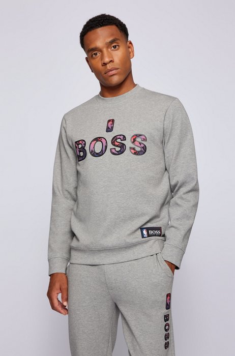BOSS x NBA relaxed-fit sweatshirt with colourful branding, NBA Generic