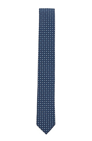 抗皱提花面料图案装饰领带,  407_Dark Blue