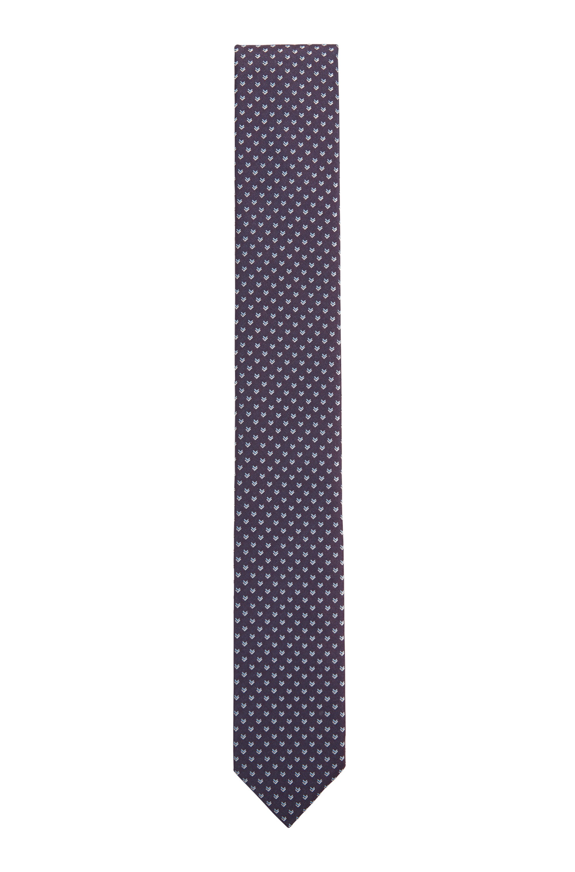 Patterned tie in crease-resistant jacquard fabric, Red