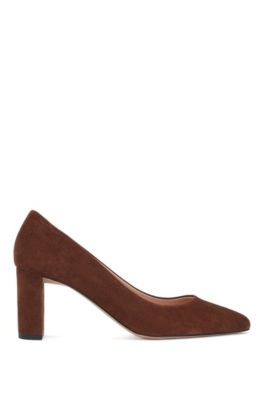 wide heel pumps