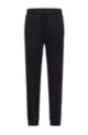 Cotton-blend tracksuit bottoms with logo tape, Black