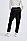 艺术图案宽松版运动裤,  001_Black