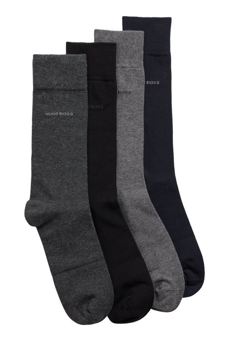 Mittelhohe Socken aus elastischem Baumwoll-Mix, Gemustert