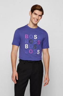 hugo boss purple t shirt