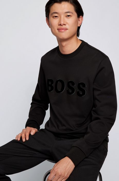 BOSS - Logo sweatshirt in French-terry cotton
