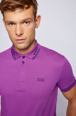 hugo boss purple polo shirt
