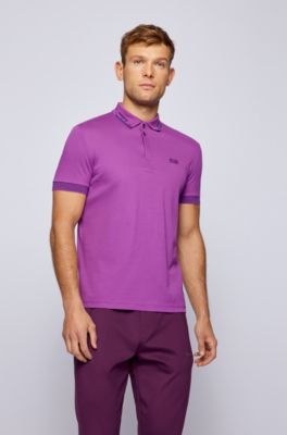 hugo boss purple polo shirt