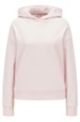 Relaxed-fit cotton-blend hoodie with embroidered logo, light pink
