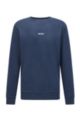 Relaxed-fit sweatshirt with chest logo, Dark Blue