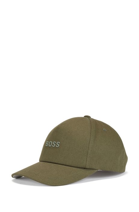 Cotton-twill cap with raised logo, Green