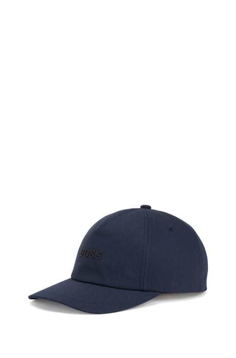 Cotton-twill cap with raised logo, Dark Blue